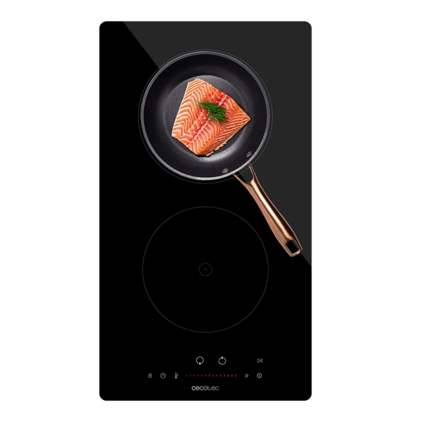cecotec bolero squad i 2100 cocina de induccion encastrable 3500w 2 zonas detector de sartenes temporizador seguro infantil 9 niveles de potencia control tactil color negro