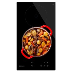 cecotec bolero squad v 2001 cocina vitroceramica encastrable 3000w 2 zonas detector de sartenes temporizador seguro infantil 9 niveles de potencia control tactil color negro