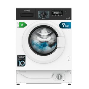 cecotec bolero dresscode 740 bi inverter a lavadora integrable capacidad 7kg velocidad 1350rpm pantalla led display led motor inverter 16 programas color blanco y negro