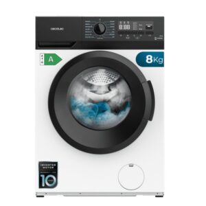 cecotec bolero dresscode 8300 inverter a lavadora de carga frontal capacidad 8kg velocidad 1400rpm seguro infantil display led motor inverter 15 programas color blanco y negro