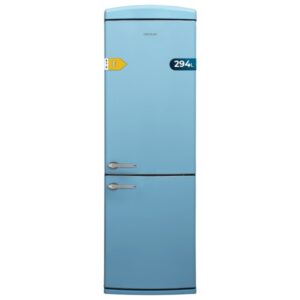 cecotec bolero coolmarket combi origin 294 blue e frigorifico combi capacidad 294l temperatura regulable estilo retro congelacion ultrarapida frio envolvente clase e 190x60cm color azul