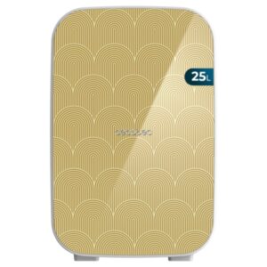 cecotec bolero minicooling 25l bahamas pat 2 mini frigorifico portatil capacidad 25l 12v/220v temperatura regulable enfria hasta 7ºc funcion calentamiento hasta 65ºc color oro