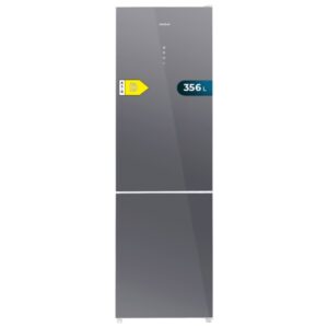 cecotec bolero coolmarket combi 356 glass grey d frigorifico combi 356l modo vacaciones cajon para carne y pesado frio envolvente cajon humedad regulable clase d 200x60cm color gris