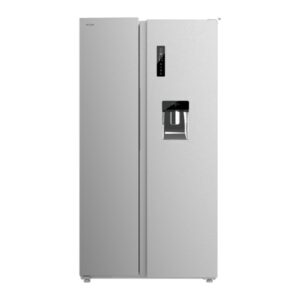 cecotec bolero coolmarket sbs 559 inox e frigorifico americano capacidad 559l dispensador de agua luz led compresor inverter nofrost frio envolvente 91.2x70.4x177cm color acero