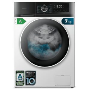 cecotec bolero dresscode 7500 inverter a lavadora de carga frontal capacidad 7kg velocidad 1400rpm seguro infantil display led motor inverter inicio programable color blanco y negro