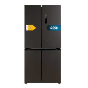 cecotec bolero coolmarket 4d 490 dark e frigorifico americano 4 puertas capacidad 490l total nofrost congelacion ultrarapida frio envolvente clase e 183x91cm color negro