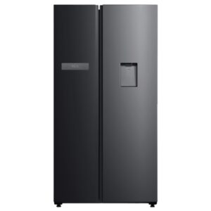 cecotec bolero coolmarket sbs 592 wd dark e frigorifico americano capacidad 592l luz led compresor inverter dispensador de agua frio envolvente clase e 177.5x91cm color gris oscuro