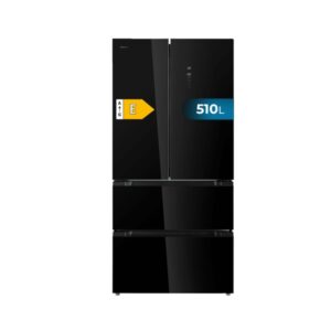 cecotec bolero coolmarket fd 510 glass e frigorifico puerta francesa de 4 puertas capacidad 510l total nofrost congelacion ultrarapida frio envolvente clase e 183x85cm color negro