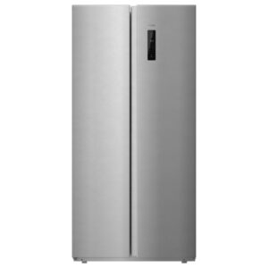 cecotec bolero coolmarket sbs 430 inox e frigorifico americano capacidad 430l motor inverter plus pantalla en puerta modo vacaciones y eco clase e 176x84cm color acero