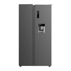 cecotec bolero coolmarket sbs 559 dark e frigorifico americano capacidad 559l nofrost luz led compresor inverter dispensador de agua frio envolvente 91.2x70.4x177cm color gris oscuro