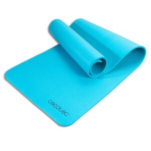 cecotec drumfit mat esterilla patron antideslizante elastomero termoplastico asa de transporte 183x61x1cm color negro y azul
