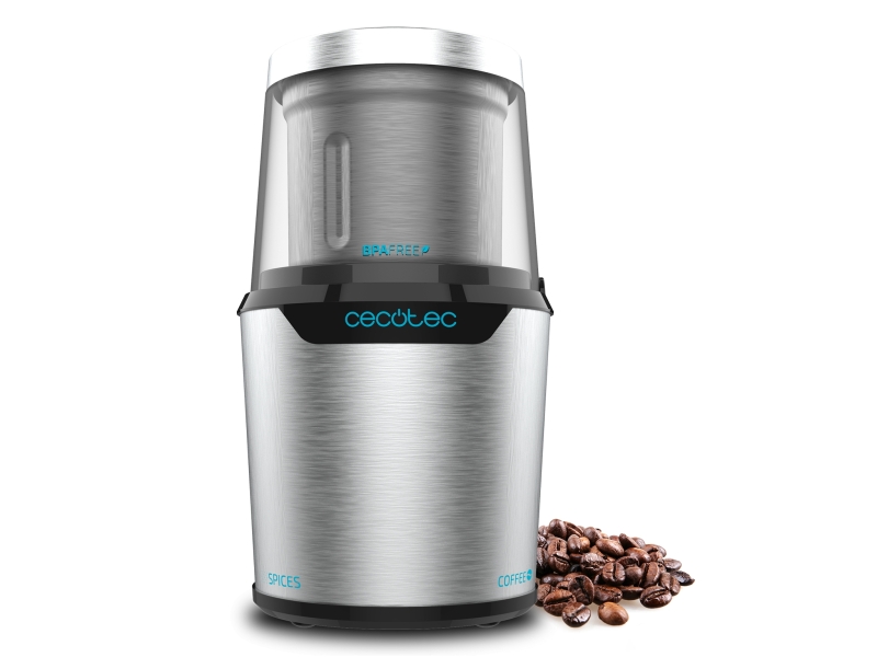 cecotec molinillo de cafe y especias titanmill 300 duoclean molinillo de cafe y especias 300w capacidad 90g vaso para triturar cuchillas recubiertas de titanio color acero