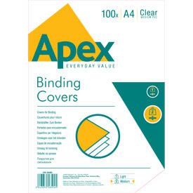 fellowes apex pack de 100 portadas para encuadernar de pvc a4 180 micras muy resistentes transparentes