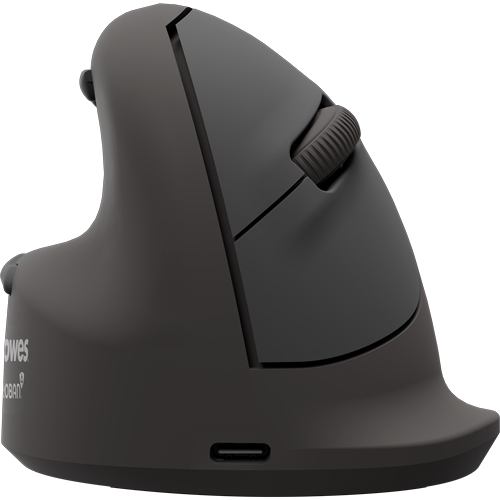 fellowes breyta plus raton inalambrico ergonomico vertical 2400ppp tamaño grande bluetooth®, dongle usb y conexion por cable certificado por fira uso zurdo color negro