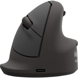 fellowes breyta plus raton inalambrico ergonomico vertical 2400ppp tamaño grande bluetooth®, dongle usb y conexion por cable certificado por fira uso diestro color negro