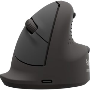 fellowes breyta plus raton inalambrico ergonomico vertical 2400ppp tamaño pequeño bluetooth®, dongle usb y conexion por cable certificado por fira uso diestro color negro