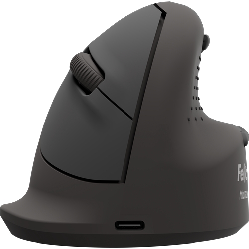 fellowes breyta plus raton inalambrico ergonomico vertical 2400ppp tamaño pequeño bluetooth®, dongle usb y conexion por cable certificado por fira uso diestro color negro