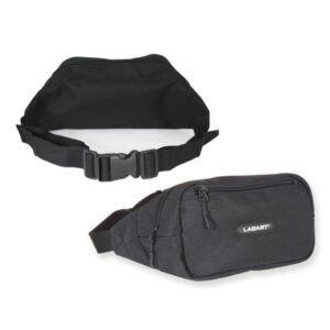 lagart riñonera fabricada en poliester 900d varios bolsillos cinta ajustable medidas 26x15x8cm color negro