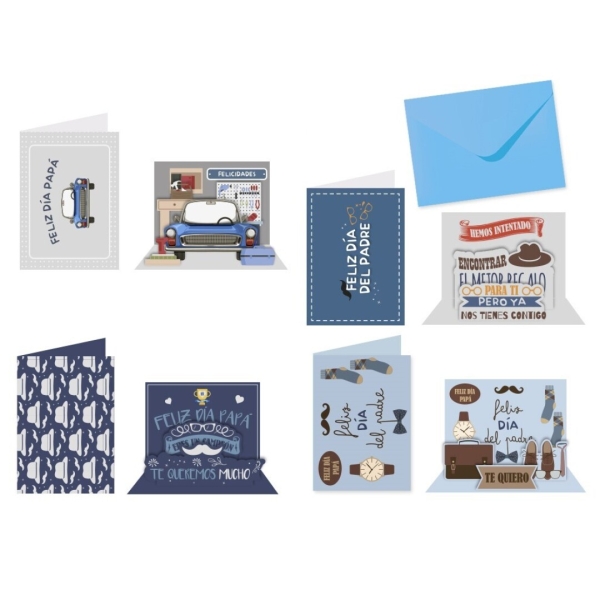 bismark pack de 24 tarjetas de felicitacion dia del padre tarjeta plegada con sobre incluido medidas plegada 18x13cm