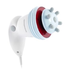 innovagoods cellyred masajeador anticelulitico vibratorio con infrarrojos 5 en 1 intensidad regulable 5 cabezales intercambiables funcion calor diseño ergonomico color blanco gris