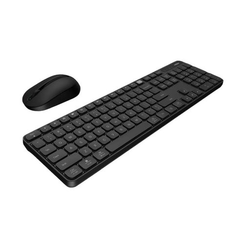 xiaomi wireless keyboard and mouse combo teclado y raton inalambricos conexion 2.4ghz con receptor usb teclado 104 teclas con 12 funciones fn teclas cilindricas ergonomicas raton 1000 dpi 60g color negro