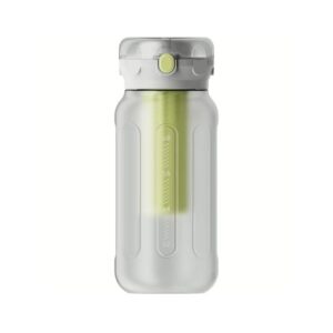 xiaomi sport water bottle botella deportiva 1l tritan de grado alimentario tapa de apertura rapida con boton sistema antigoteo y bloqueo automatico filtro extraible para te o frutas asa de silicona color gris