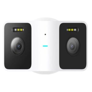 xiaomi outdoor camera cw100 dual camara de videovigilancia exterior doble lente ultra gran angular resolucion 2k 3mp vision nocturna a todo color deteccion ia de personas y vehiculos wifi ip66 color blanco