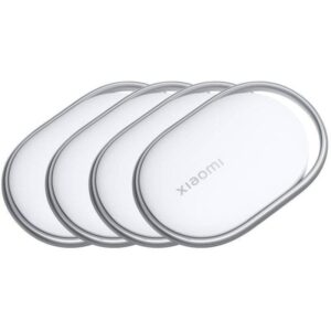 xiaomi tag pack 4 localizador bluetooth inteligente compatible con google find my device rastreador antiperdida para llaves y objetos ip67 bateria cr2032 reemplazable diseño compacto color blanco