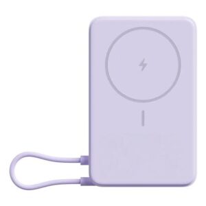 xiaomi magnetic power bank 10000 con soporte integrado carga inalambrica magnetica 20w max usb c bidireccional 5900 mah / 37 wh pantalla integrada diseño compacto color purpura