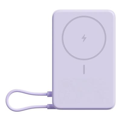 xiaomi magnetic power bank 10000 con soporte integrado carga inalambrica magnetica 20w max usb c bidireccional 5900 mah / 37 wh pantalla integrada diseño compacto color purpura