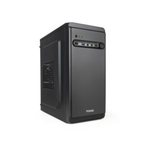 tooq dodeka ultra caja torre microatx tamaño disco soportado 3.5", 2.5" usb a 2.0, usb a 3.0, usb c y audio fuente de alimentación 500w color negro