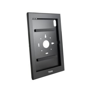tooq marco antirrobo con cerradura de seguridad para tablets de 14.6" vesa 75x75