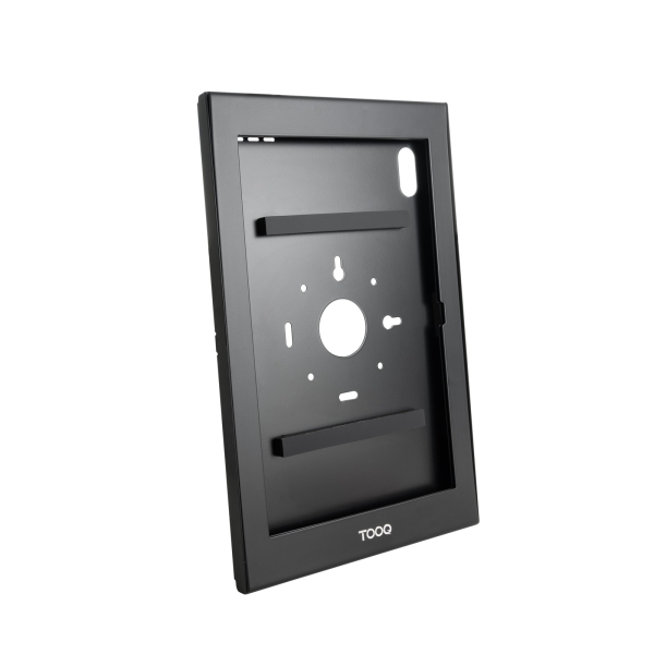tooq marco antirrobo con cerradura de seguridad para tablets de 14.6" vesa 75x75