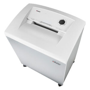 dahle 514 destructora de papel manual corte en particulas p 5 destruye hasta 19 hojas capacidad de la papelera 140l ruedas giratorias color gris