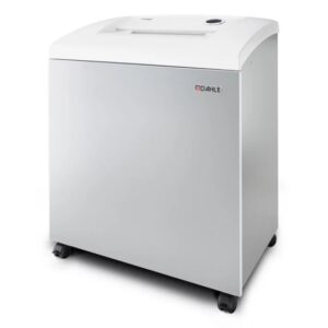 dahle 614 destructora de papel manual microcorte p 6 destruye hasta 9 hojas capacidad de la papelera 140l ruedas giratorias color gris
