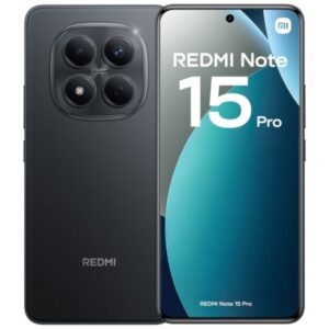 xiaomi redmi note 15 pro smartphone pantalla amoled 6.77" 120hz 8gb 256gb camara 200 mp ois + 32 mp mediatek helio g200 ultra bateria 6500 mah con carga 45w ip65 color negro