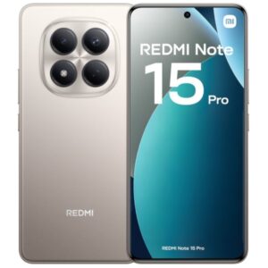 xiaomi redmi note 15 pro smartphone pantalla amoled 6.77" 120hz 8gb 256gb camara 200 mp ois + 32 mp mediatek helio g200 ultra bateria 6500 mah con carga 45w ip65 color titanio