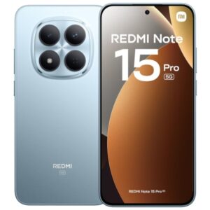 xiaomi redmi note 15 pro 5g smartphone pantalla amoled 6.83" 120hz 8gb 256gb camara 200 mp ois + 32 mp mediatek helio 7400 ultra bateria 6580 mah con carga 45w ip65 color azul