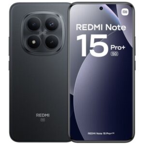 xiaomi redmi note 15 pro+ 5g smartphone pantalla amoled 6.83" 1.5k 120hz 8gb 256gb snapdragon 7s gen 4 camara 200 mp ois + 8 mp bateria 6500 mah con carga 100w hypercharge ip68 color negro