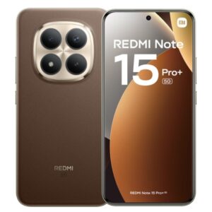 xiaomi redmi note 15 pro+ 5g smartphone pantalla amoled 6.83" 1.5k 120hz 8gb 256gb snapdragon 7s gen 4 camara 200 mp ois + 8 mp bateria 6500 mah con carga 100w hypercharge ip68 color marron