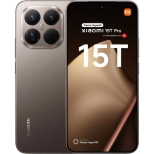 xiaomi 15t pro smartphone pantalla amoled 6.83" 1.5k 144hz 12gb 1tb camara triple leica (50mp summilux + teleobjetivo 5x + ultra gran angular) bateria 5500 mah con carga 90w ip68 color marron