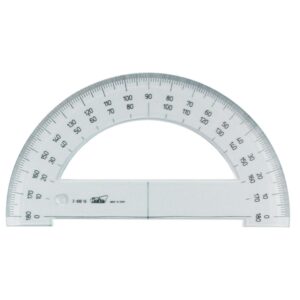 safta cristal semicirculo de 15cm poliestileno doble graduacion biselado color transparente