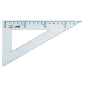 safta cristal cartabon de 20cm plastico transparente graduacion impresa biselado color transparente