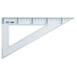 safta cristal cartabon de 25cm plastico transparente graduacion impresa biselado color transparente