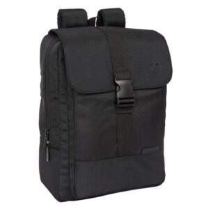 safta f.c.barcelona premium mochila para portatil hasta 13.3" doble cremallera bolsillo interior conector usb espalda y hombreras acolchadas asa superior 290x120x390mm color negro