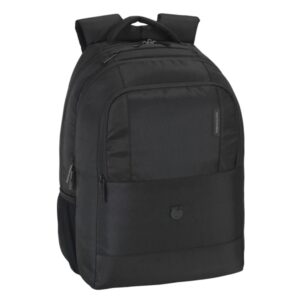 safta f.c.barcelona premium mochila para portatil hasta 15.6" bolsillo para tablet ergonomica alojamiento para gafas cremalleras para candado 21l 300x160x430mm color negro
