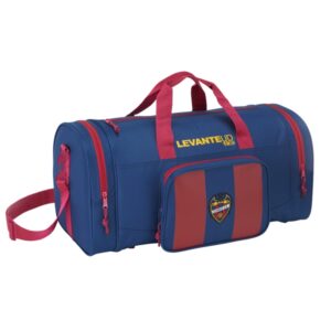 safta levante u.d. bolsa de deporte bandolera ajustable cremallera doble bolsillo frontal bolsillos laterales fondo semirigido tacos proteccion 550x270x260mm color rojo y azul