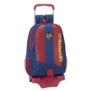 safta levante u.d. mochila con carro portabotellas dos compartimentos grandes tirador doble hombreras y espalda acolchadas mochila extraible 320x160x440mm color rojo y azul