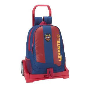 safta levante u.d. mochila con carro portabotellas 2 compartimentos tirador doble hombreras y espalda acolchadas asa de mano mochila extraible 320x160x440mm color rojo y azul