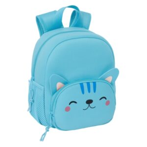 safta gato mochila de neopreno bolsillo frontal tirador doble portabotellas interior forrado hombreras acolchadas asa superior material neopreno resistente 200x90x250mm color azul
